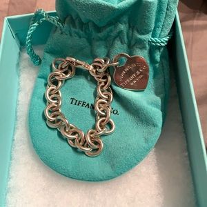Authentic Heart Tag Bracelet, Tiffany Sterling Silver